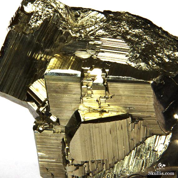 Mineral Specimen 3.4" Pyrite Carved Crystal Skull, Realistic Mineral Specimen 3.4" Pyrite Carved Crystal Skull, Realistic