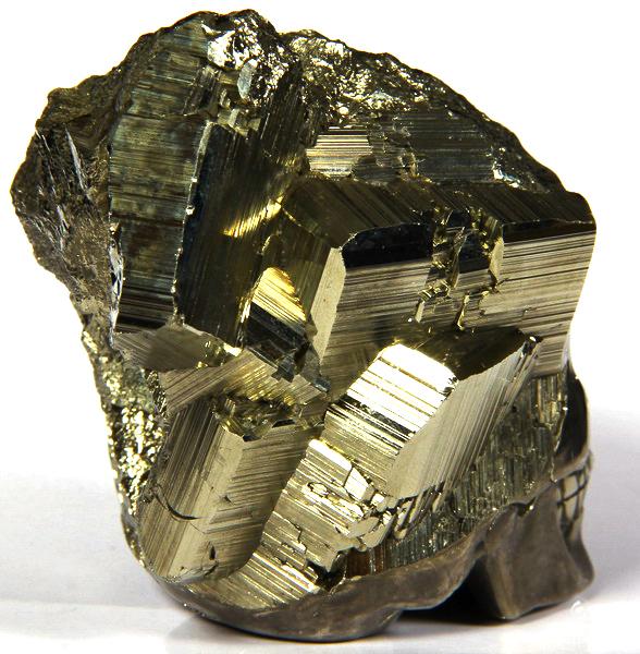 Mineral Specimen 3.4" Pyrite Carved Crystal Skull, Realistic Mineral Specimen 3.4" Pyrite Carved Crystal Skull, Realistic