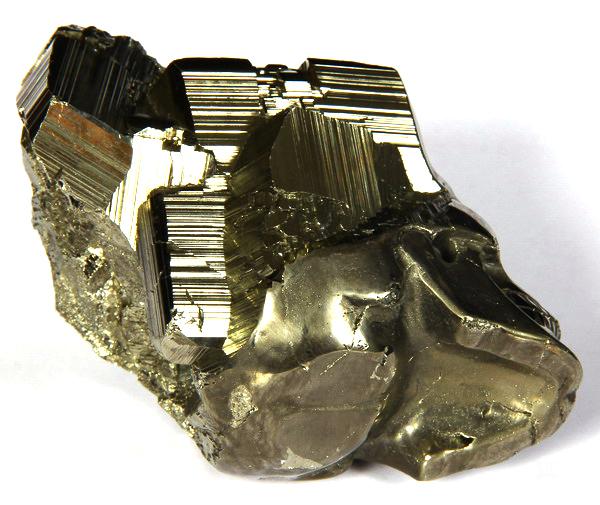 Mineral Specimen 3.4" Pyrite Carved Crystal Skull, Realistic Mineral Specimen 3.4" Pyrite Carved Crystal Skull, Realistic