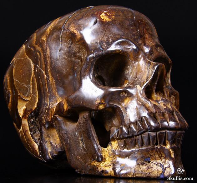 Huge 5.9 Matrix Opal Carved Crystal Skull, Super Realistic Huge 5.9 Matrix Opal Carved Crystal Skull, Super Realistic