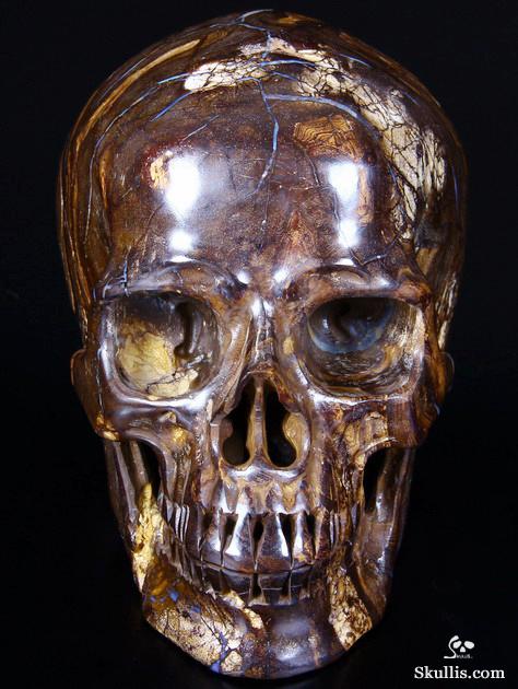 Huge 5.9 Matrix Opal Carved Crystal Skull, Super Realistic Huge 5.9 Matrix Opal Carved Crystal Skull, Super Realistic