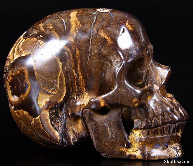 Huge 5.9 Matrix Opal Carved Crystal Skull, Super Realistic Huge 5.9 Matrix Opal Carved Crystal Skull, Super Realistic