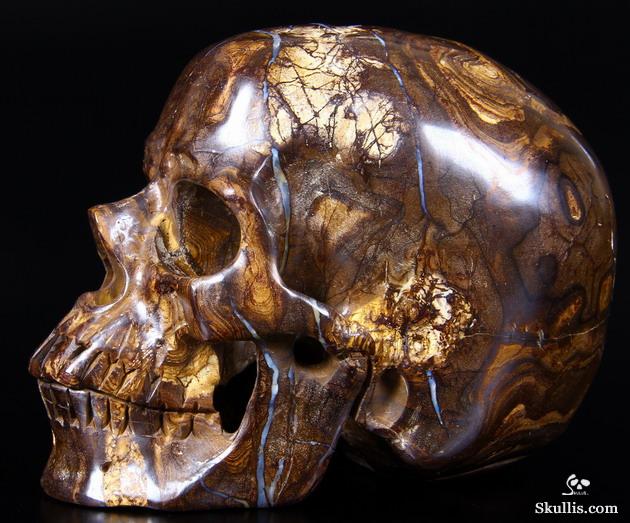 Huge 5.9 Matrix Opal Carved Crystal Skull, Super Realistic Huge 5.9 Matrix Opal Carved Crystal Skull, Super Realistic
