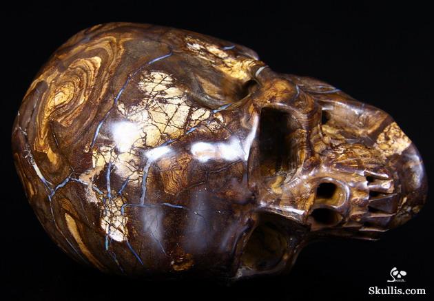Huge 5.9 Matrix Opal Carved Crystal Skull, Super Realistic Huge 5.9 Matrix Opal Carved Crystal Skull, Super Realistic