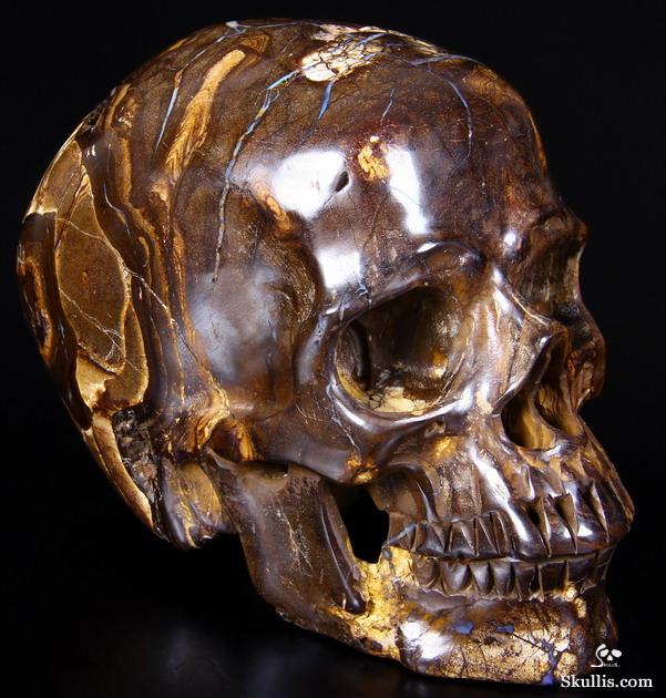 Huge 5.9 Matrix Opal Carved Crystal Skull, Super Realistic Huge 5.9 Matrix Opal Carved Crystal Skull, Super Realistic