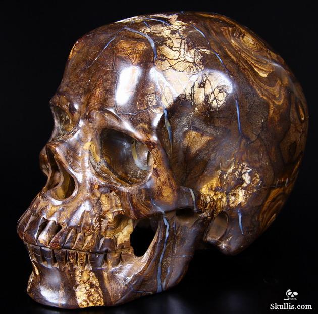 Huge 5.9 Matrix Opal Carved Crystal Skull, Super Realistic Huge 5.9 Matrix Opal Carved Crystal Skull, Super Realistic