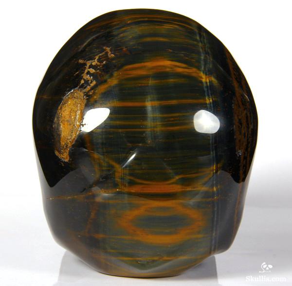 5.2" Tiger Eye Carved Crystal Skull, Super Realistic 5.2" Tiger Eye Carved Crystal Skull, Super Realistic