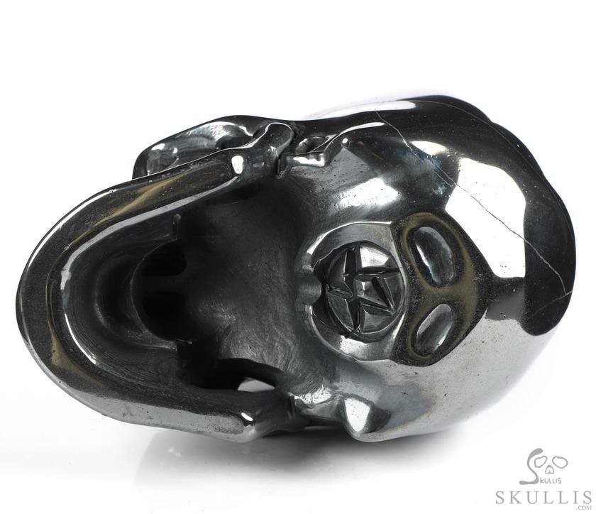 Lifesized 6.5" Hematite Carved Crystal Skull,Super Realistic, Crystal Healing Lifesized 6.5" Hematite Carved Crystal Skull,Super Realistic, Crystal Healing