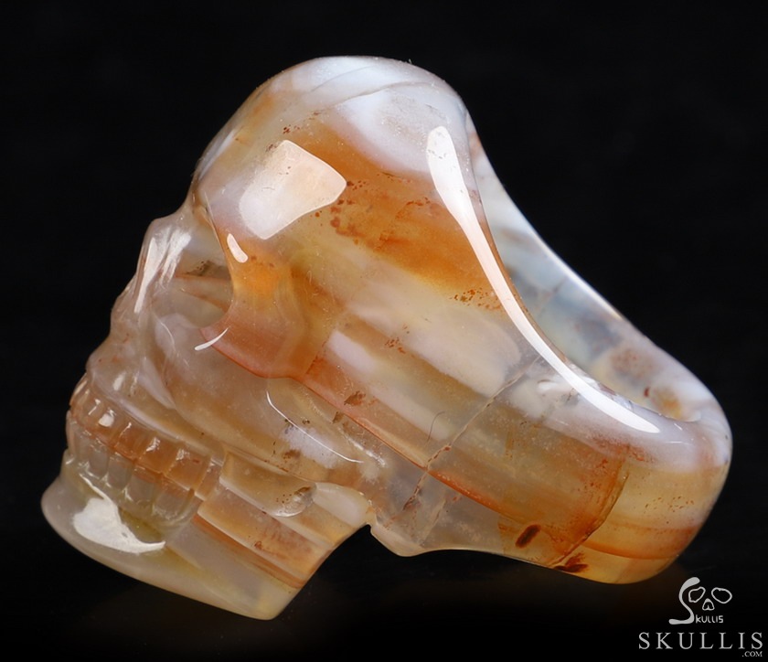The Poetic Dreamer - US size 8 Agate Hand Carved Crystal Skull Ring, Crystal Healing Skull Jewelry, for Women & Men The Poetic Dreamer - US size 8 Agate Hand Carved Crystal Skull Ring, Crystal Healing Skull Jewelry, for Women & Men