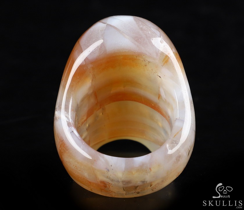 The Poetic Dreamer - US size 8 Agate Hand Carved Crystal Skull Ring, Crystal Healing Skull Jewelry, for Women & Men The Poetic Dreamer - US size 8 Agate Hand Carved Crystal Skull Ring, Crystal Healing Skull Jewelry, for Women & Men