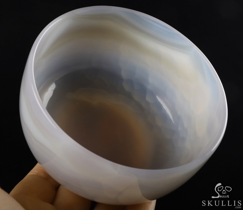 4.2" Premium Brazilian Agate Carved Crystal Bowl, Crystal Healing 4.2" Premium Brazilian Agate Carved Crystal Bowl, Crystal Healing