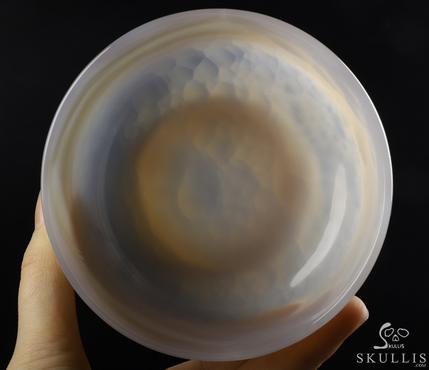 4.2" Premium Brazilian Agate Carved Crystal Bowl, Crystal Healing 4.2" Premium Brazilian Agate Carved Crystal Bowl, Crystal Healing