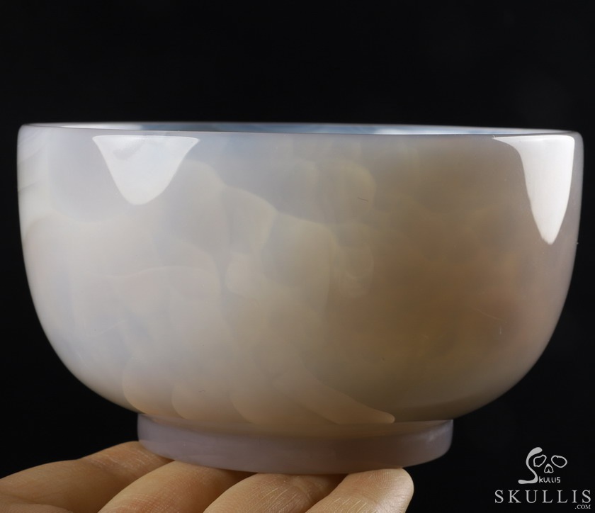 4.2" Premium Brazilian Agate Carved Crystal Bowl, Crystal Healing 4.2" Premium Brazilian Agate Carved Crystal Bowl, Crystal Healing
