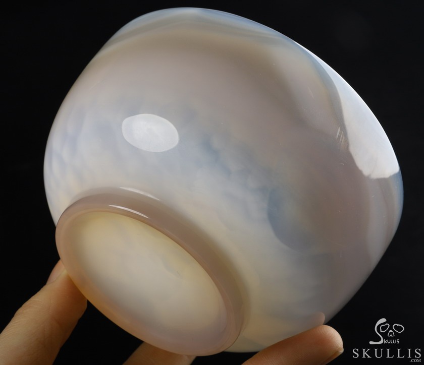 4.2" Premium Brazilian Agate Carved Crystal Bowl, Crystal Healing 4.2" Premium Brazilian Agate Carved Crystal Bowl, Crystal Healing