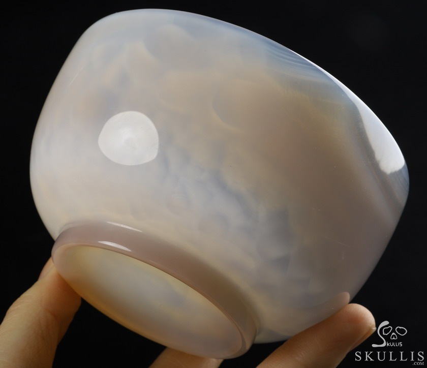 4.2" Premium Brazilian Agate Carved Crystal Bowl, Crystal Healing 4.2" Premium Brazilian Agate Carved Crystal Bowl, Crystal Healing