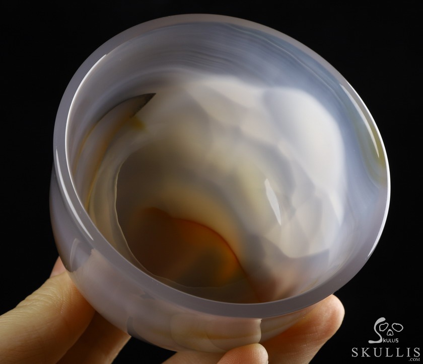 3.1" Premium Brazilian Agate Carved Crystal Bowl, Crystal Healing 3.1" Premium Brazilian Agate Carved Crystal Bowl, Crystal Healing