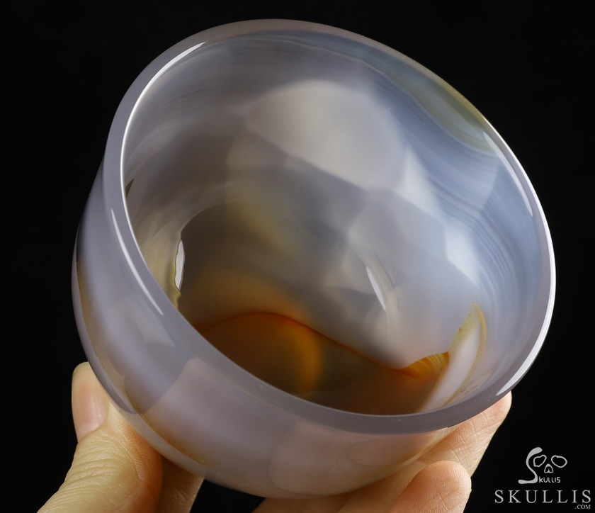 3.1" Premium Brazilian Agate Carved Crystal Bowl, Crystal Healing 3.1" Premium Brazilian Agate Carved Crystal Bowl, Crystal Healing