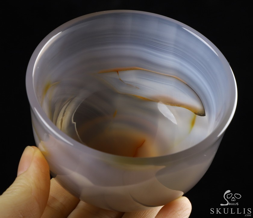 3.1" Premium Brazilian Agate Carved Crystal Bowl, Crystal Healing 3.1" Premium Brazilian Agate Carved Crystal Bowl, Crystal Healing