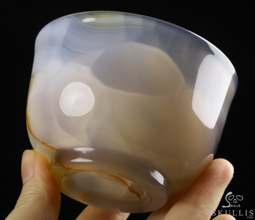3.1" Premium Brazilian Agate Carved Crystal Bowl, Crystal Healing 3.1" Premium Brazilian Agate Carved Crystal Bowl, Crystal Healing