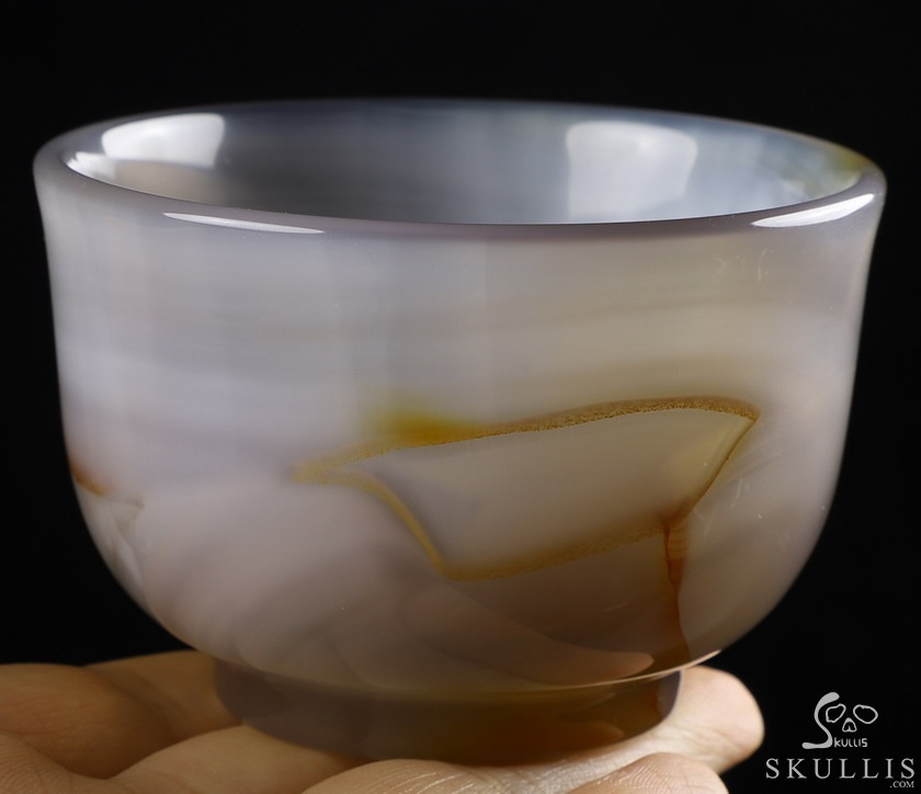 3.1" Premium Brazilian Agate Carved Crystal Bowl, Crystal Healing 3.1" Premium Brazilian Agate Carved Crystal Bowl, Crystal Healing