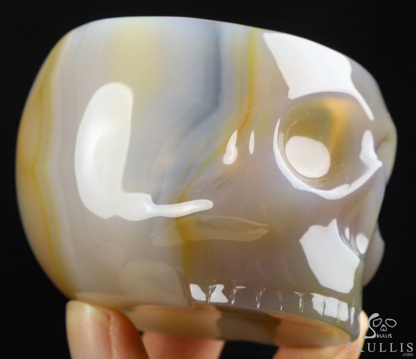 Skullis Minima - 2 oz Premium Brazilian Agate Skull Espresso Coffee Cup Skullis Minima - 2 oz Premium Brazilian Agate Skull Espresso Coffee Cup