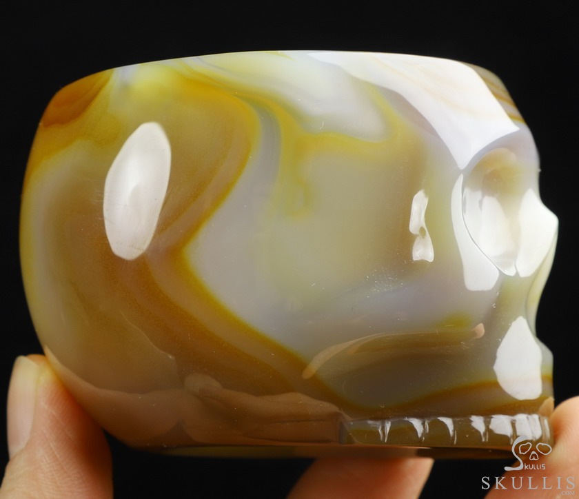 Skullis Minima - 2 oz Premium Brazilian Agate Skull Espresso Coffee Cup Skullis Minima - 2 oz Premium Brazilian Agate Skull Espresso Coffee Cup