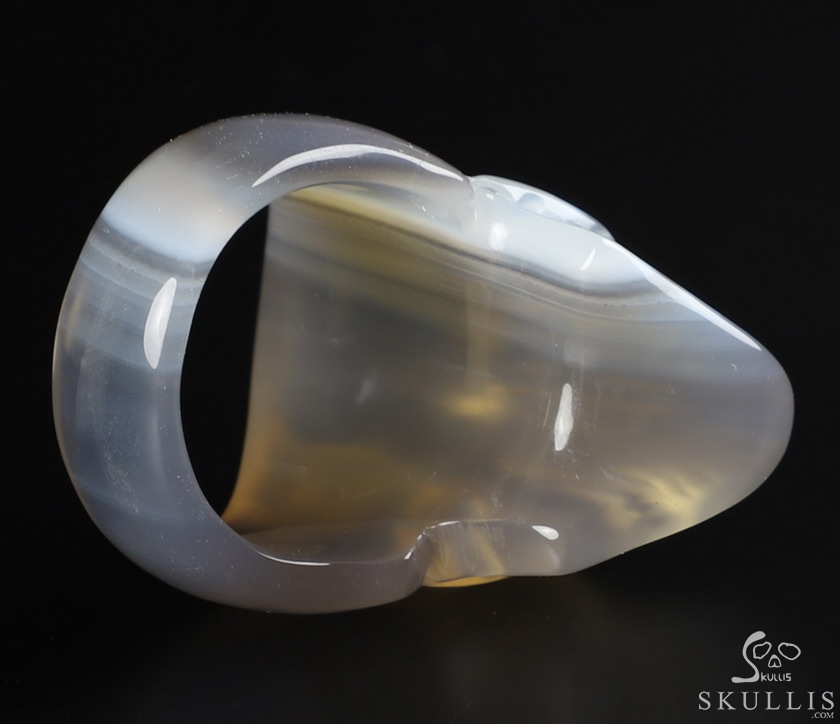 The Poetic Dreamer - US size 9.5 Agate Hand Carved Crystal Skull Ring, Crystal Healing Skull Jewelry, for Women & Men The Poetic Dreamer - US size 9.5 Agate Hand Carved Crystal Skull Ring, Crystal Healing Skull Jewelry, for Women & Men