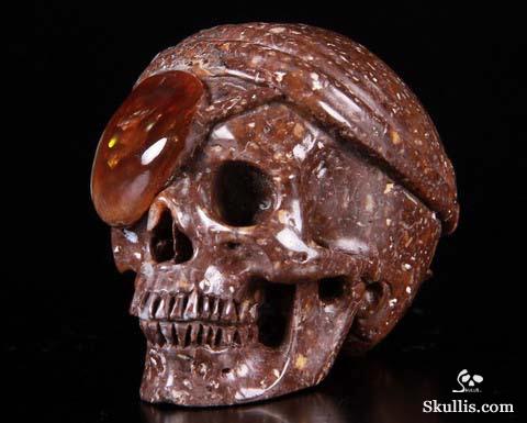 Sept 5, 2014 ACSAD (A Crystal Skull a Day) - The Pirate Corsair - Fire Agate Carved Crystal Skull Sculpture Sept 5, 2014 ACSAD (A Crystal Skull a Day) - The Pirate Corsair - Fire Agate Carved Crystal Skull Sculpture