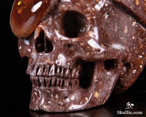 Sept 5, 2014 ACSAD (A Crystal Skull a Day) - The Pirate Corsair - Fire Agate Carved Crystal Skull Sculpture Sept 5, 2014 ACSAD (A Crystal Skull a Day) - The Pirate Corsair - Fire Agate Carved Crystal Skull Sculpture