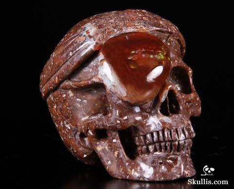 Sept 5, 2014 ACSAD (A Crystal Skull a Day) - The Pirate Corsair - Fire Agate Carved Crystal Skull Sculpture Sept 5, 2014 ACSAD (A Crystal Skull a Day) - The Pirate Corsair - Fire Agate Carved Crystal Skull Sculpture