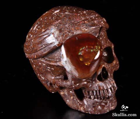 Sept 5, 2014 ACSAD (A Crystal Skull a Day) - The Pirate Corsair - Fire Agate Carved Crystal Skull Sculpture Sept 5, 2014 ACSAD (A Crystal Skull a Day) - The Pirate Corsair - Fire Agate Carved Crystal Skull Sculpture