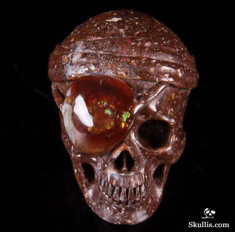 Sept 5, 2014 ACSAD (A Crystal Skull a Day) - The Pirate Corsair - Fire Agate Carved Crystal Skull Sculpture Sept 5, 2014 ACSAD (A Crystal Skull a Day) - The Pirate Corsair - Fire Agate Carved Crystal Skull Sculpture
