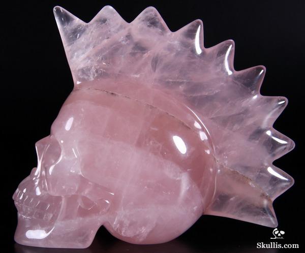 5.3" Rose Quartz Carved Crystal Skull 5.3" Rose Quartz Carved Crystal Skull