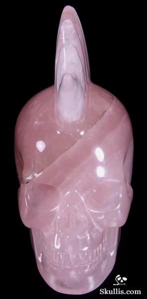 5.3" Rose Quartz Carved Crystal Skull 5.3" Rose Quartz Carved Crystal Skull