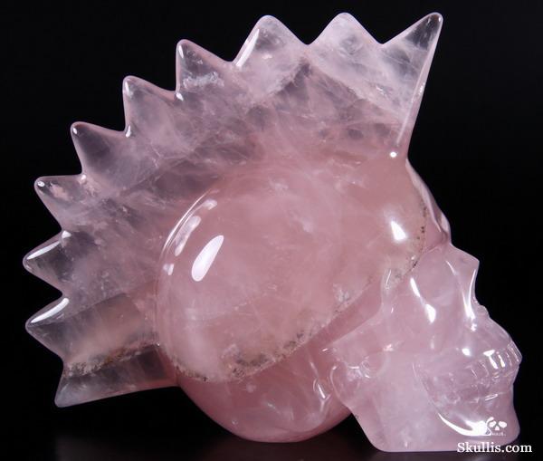 5.3" Rose Quartz Carved Crystal Skull 5.3" Rose Quartz Carved Crystal Skull
