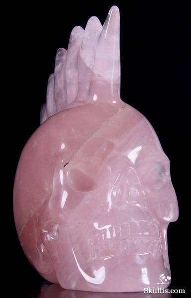 5.3" Rose Quartz Carved Crystal Skull 5.3" Rose Quartz Carved Crystal Skull