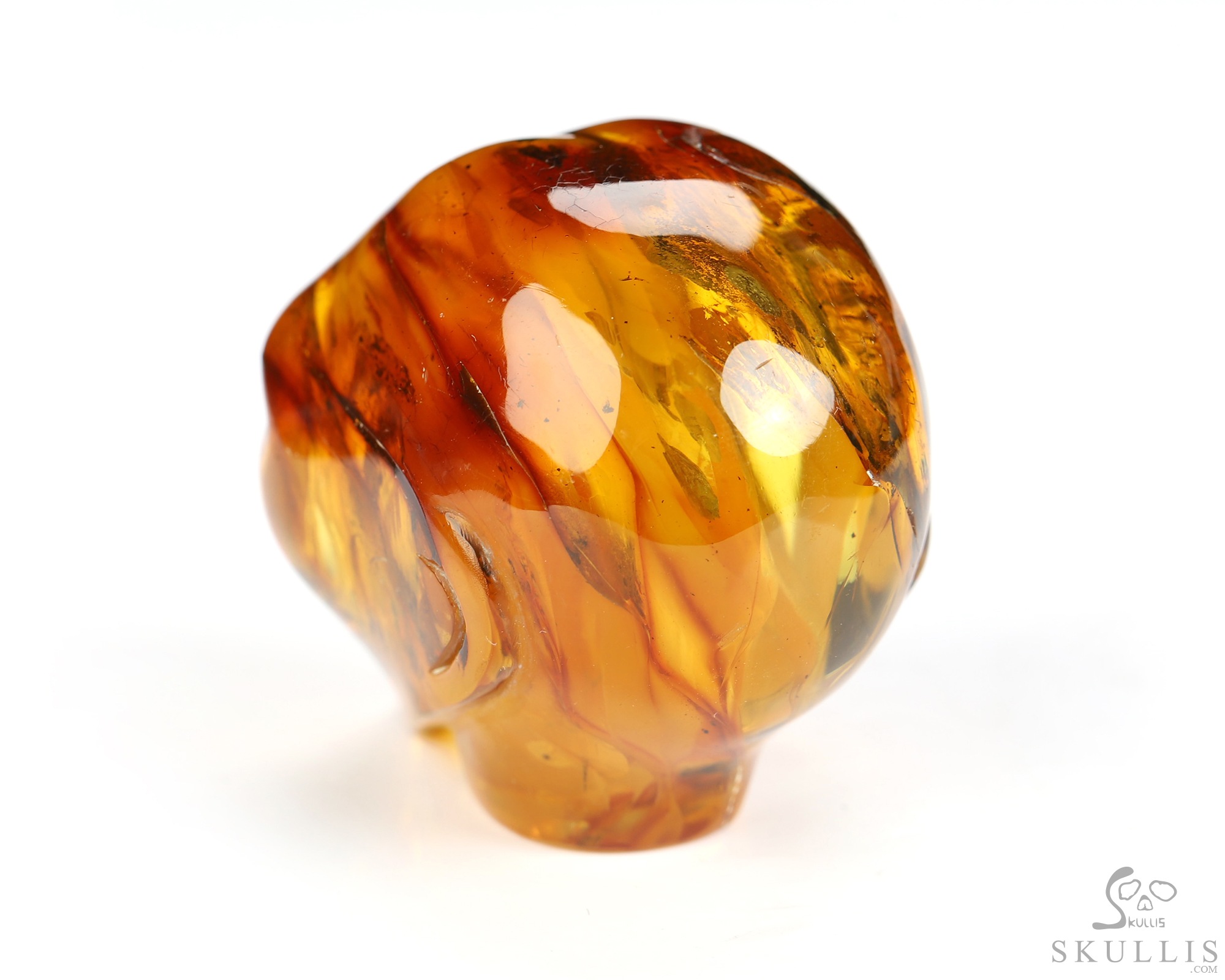 1.5" Baltic Amber Hand Carved Alien Crystal Skull Companion Sculpture, Crystal Healing 1.5" Baltic Amber Hand Carved Alien Crystal Skull Companion Sculpture, Crystal Healing