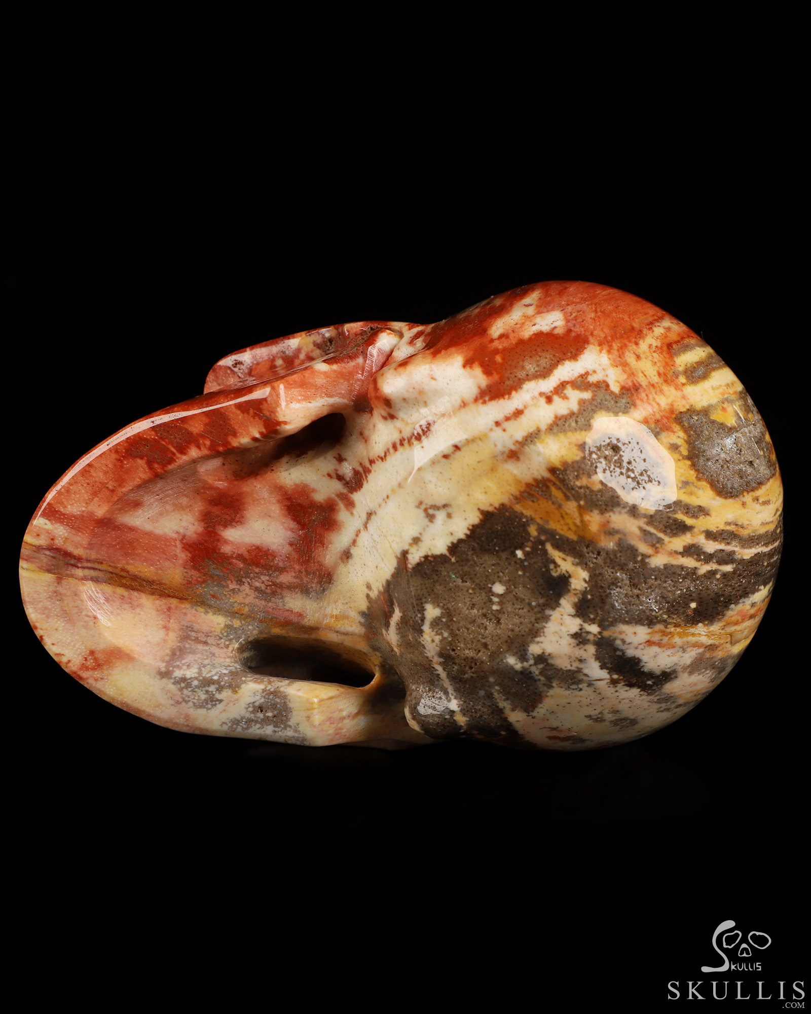 5.0" Petrified Wood Hand Carved Crystal Skull, Realistic, Crystal Healing 5.0" Petrified Wood Hand Carved Crystal Skull, Realistic, Crystal Healing