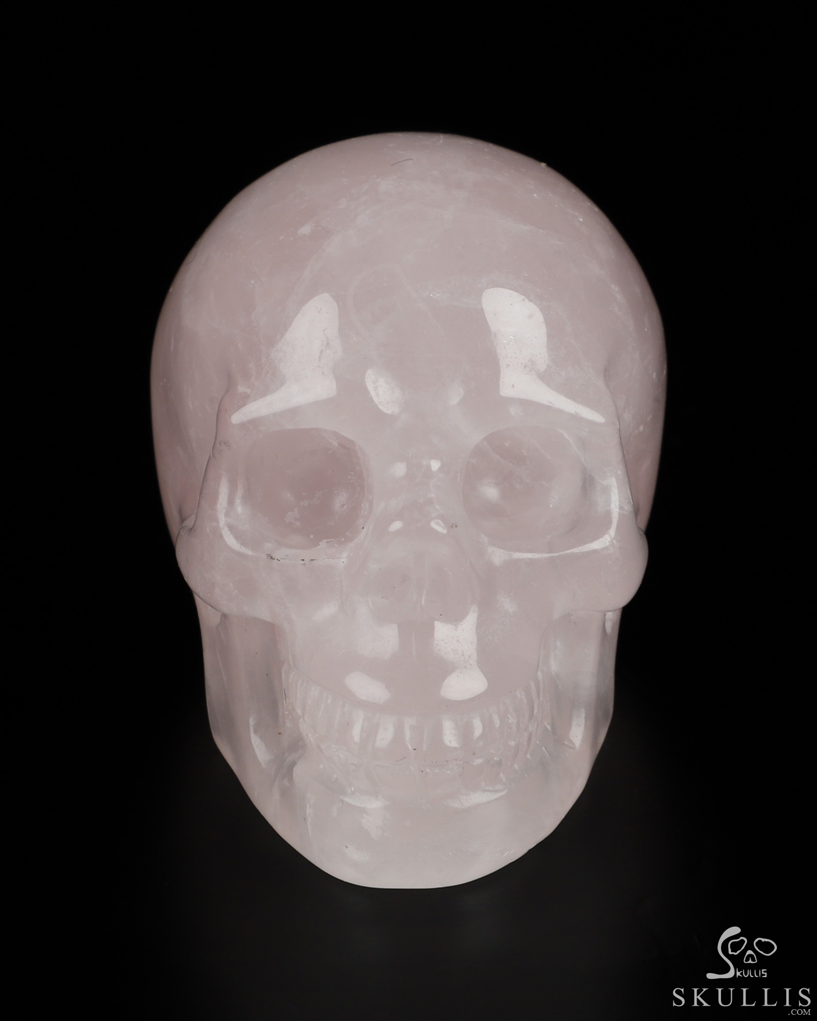 2.0" Rose Quartz Hand Carved Crystal Skull, Realistic, Crystal Healing 2.0" Rose Quartz Hand Carved Crystal Skull, Realistic, Crystal Healing