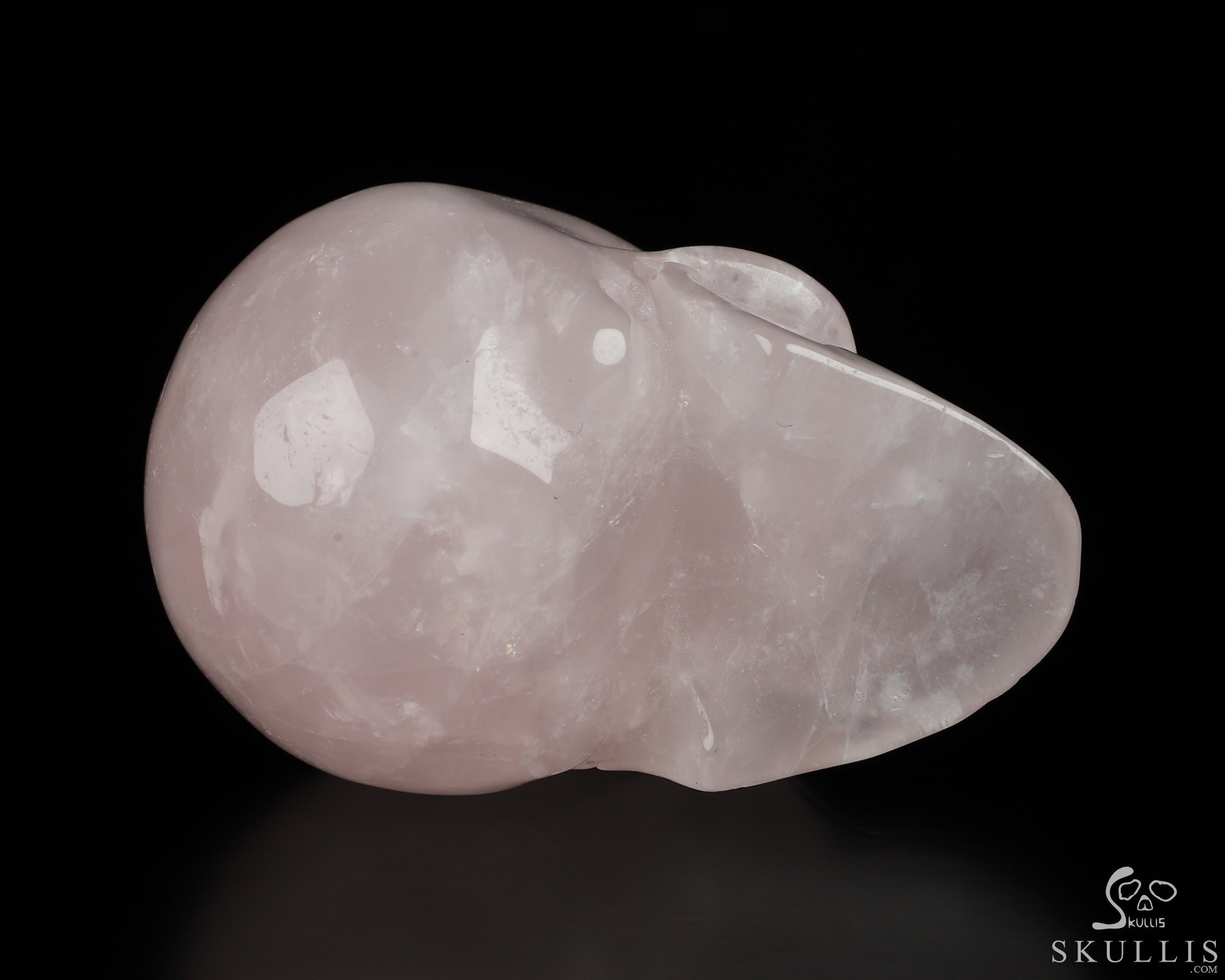 2.0" Rose Quartz Hand Carved Crystal Skull, Realistic, Crystal Healing 2.0" Rose Quartz Hand Carved Crystal Skull, Realistic, Crystal Healing