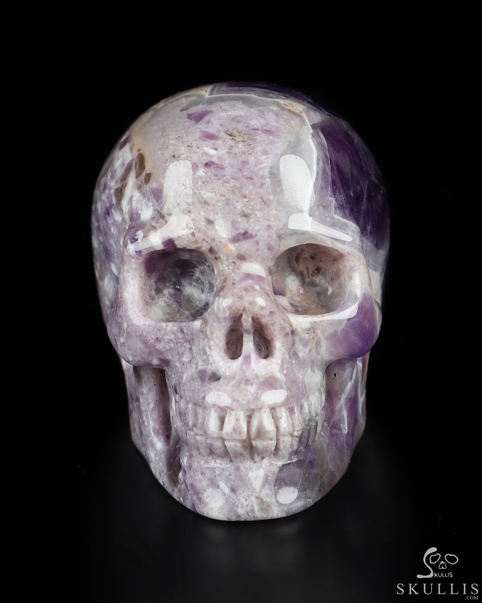 2.0" Dream Chevron Amethyst Hand Carved Crystal Skull, Realistic, Crystal Healing 2.0" Dream Chevron Amethyst Hand Carved Crystal Skull, Realistic, Crystal Healing