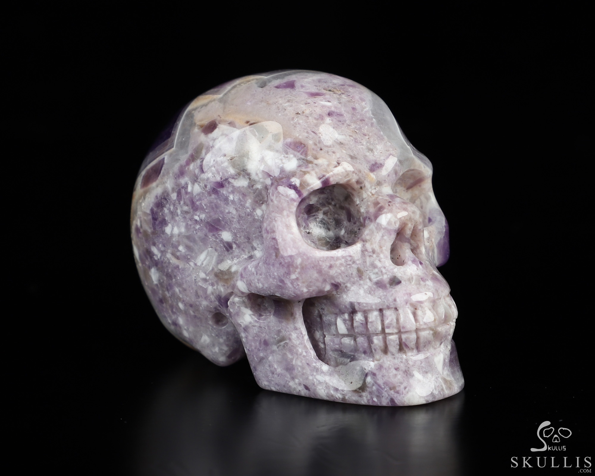 2.0" Dream Chevron Amethyst Hand Carved Crystal Skull, Realistic, Crystal Healing 2.0" Dream Chevron Amethyst Hand Carved Crystal Skull, Realistic, Crystal Healing