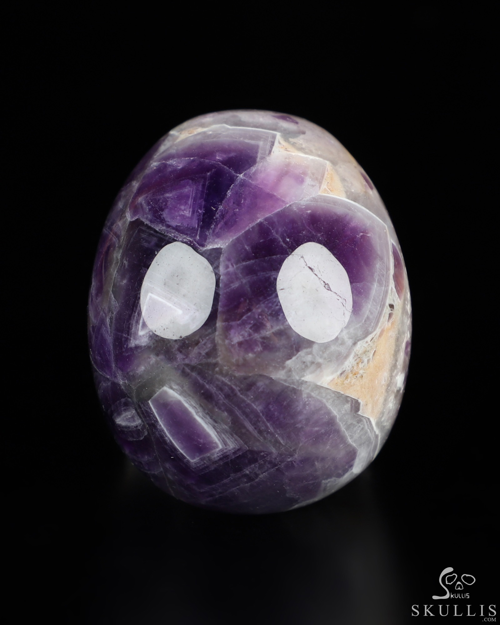 2.0" Dream Chevron Amethyst Hand Carved Crystal Skull, Realistic, Crystal Healing 2.0" Dream Chevron Amethyst Hand Carved Crystal Skull, Realistic, Crystal Healing