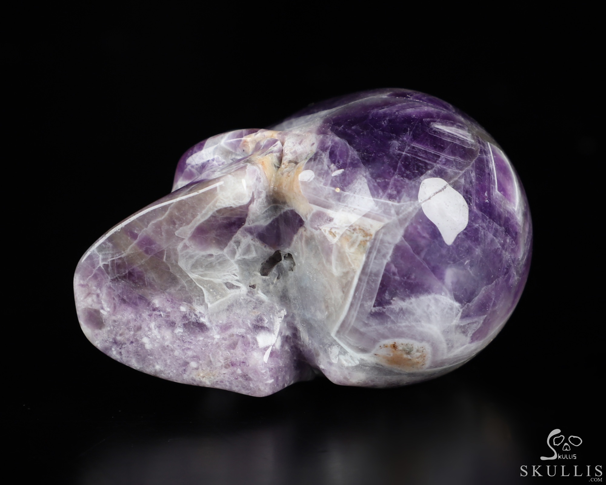 2.0" Dream Chevron Amethyst Hand Carved Crystal Skull, Realistic, Crystal Healing 2.0" Dream Chevron Amethyst Hand Carved Crystal Skull, Realistic, Crystal Healing