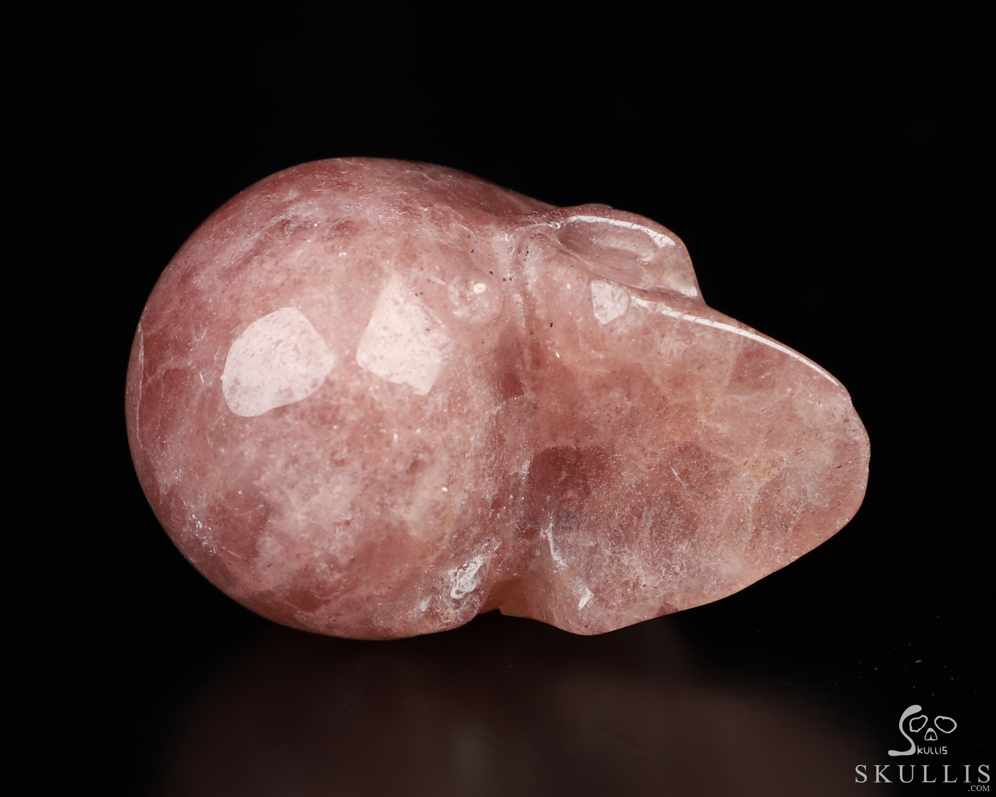 2.0" Strawberry Quartz Hand Carved Crystal Skull, Realistic, Crystal Healing 2.0" Strawberry Quartz Hand Carved Crystal Skull, Realistic, Crystal Healing
