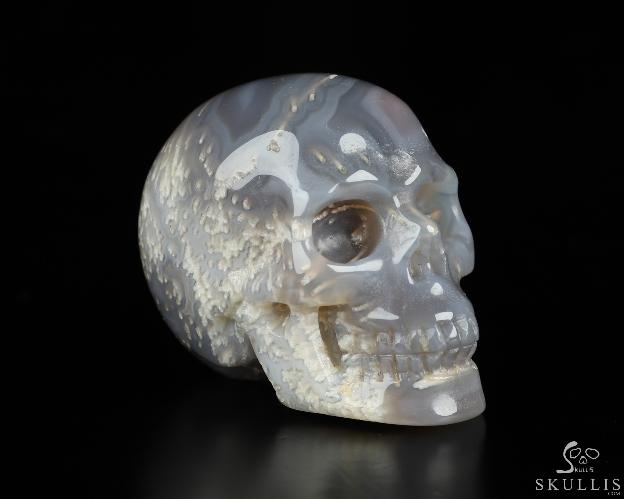 2.0" Sagenitic Agate Hand Carved Crystal Skull, Realistic, Crystal Healing 2.0" Sagenitic Agate Hand Carved Crystal Skull, Realistic, Crystal Healing