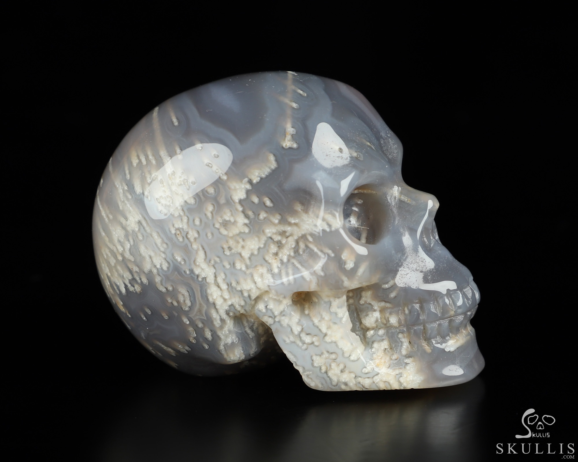 2.0" Sagenitic Agate Hand Carved Crystal Skull, Realistic, Crystal Healing 2.0" Sagenitic Agate Hand Carved Crystal Skull, Realistic, Crystal Healing