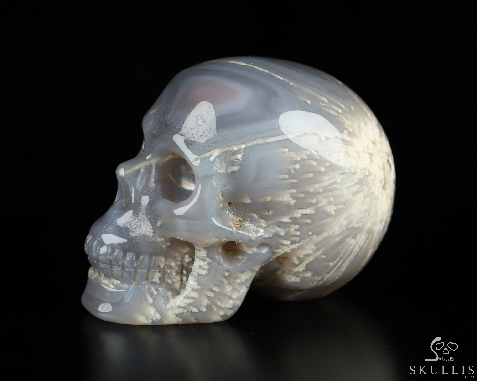 2.0" Sagenitic Agate Hand Carved Crystal Skull, Realistic, Crystal Healing 2.0" Sagenitic Agate Hand Carved Crystal Skull, Realistic, Crystal Healing