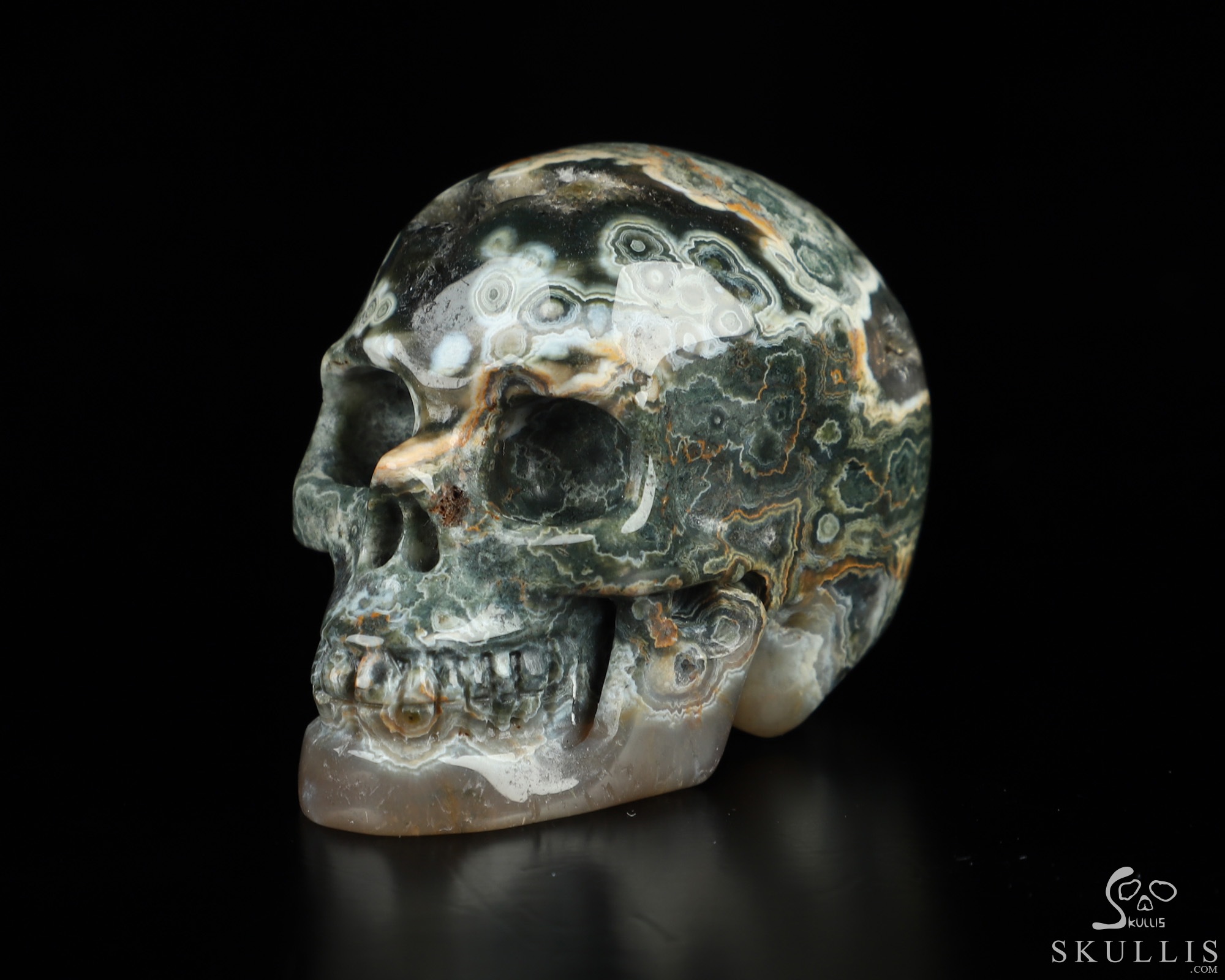 2.0" Ocean Jasper Hand Carved Crystal Skull, Realistic, Crystal Healing 2.0" Ocean Jasper Hand Carved Crystal Skull, Realistic, Crystal Healing