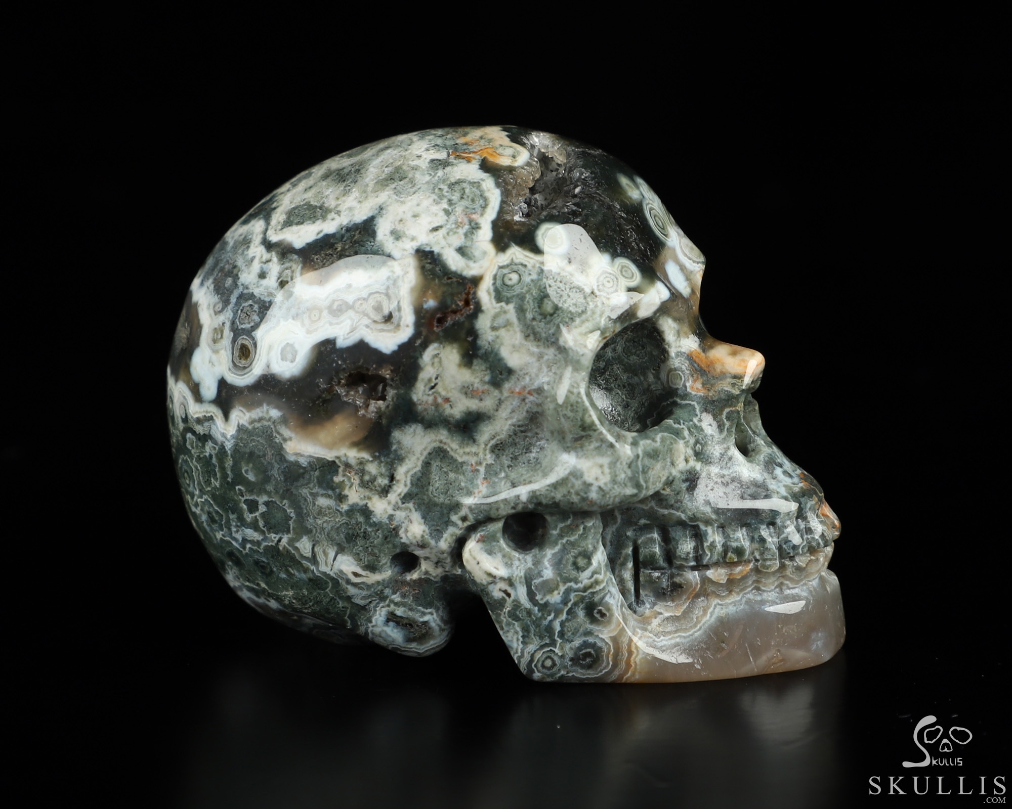 2.0" Ocean Jasper Hand Carved Crystal Skull, Realistic, Crystal Healing 2.0" Ocean Jasper Hand Carved Crystal Skull, Realistic, Crystal Healing